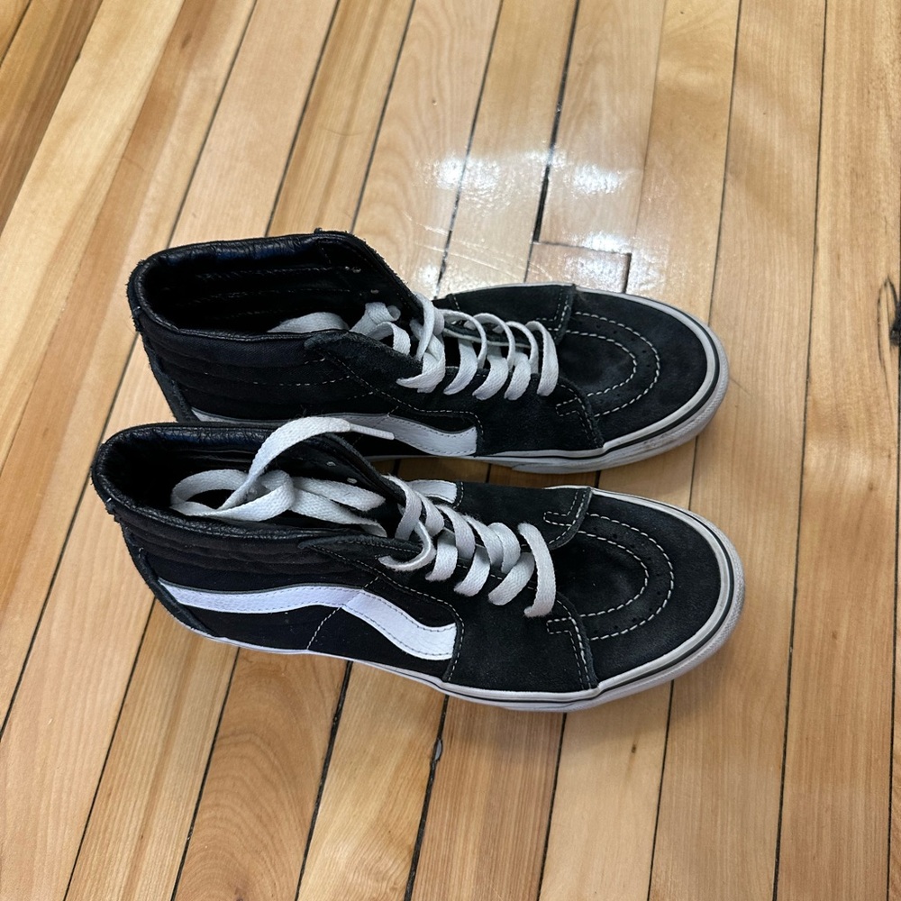Vans Black and White High-Top Sneakers
